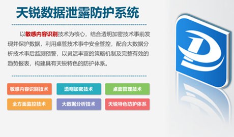 天锐蓝盾数据泄露防护系统（天锐DLP）