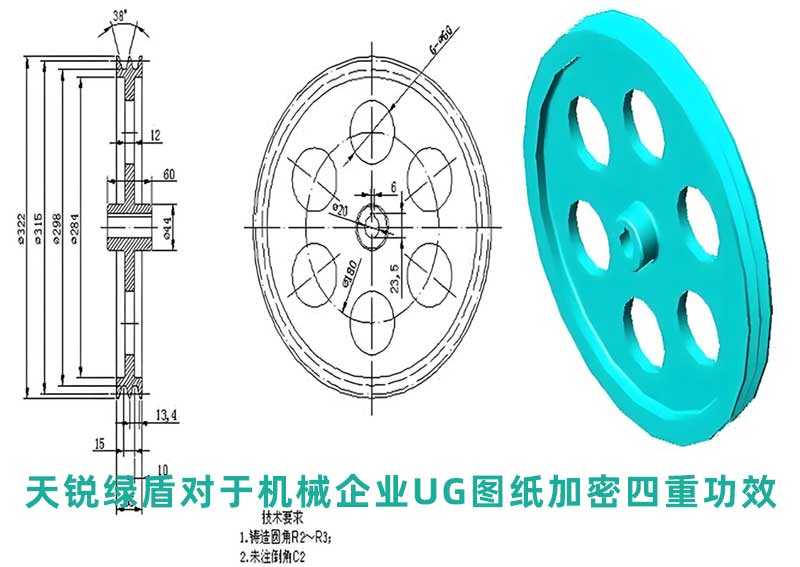 绿盾对于机械企业UG图纸加密四重功效